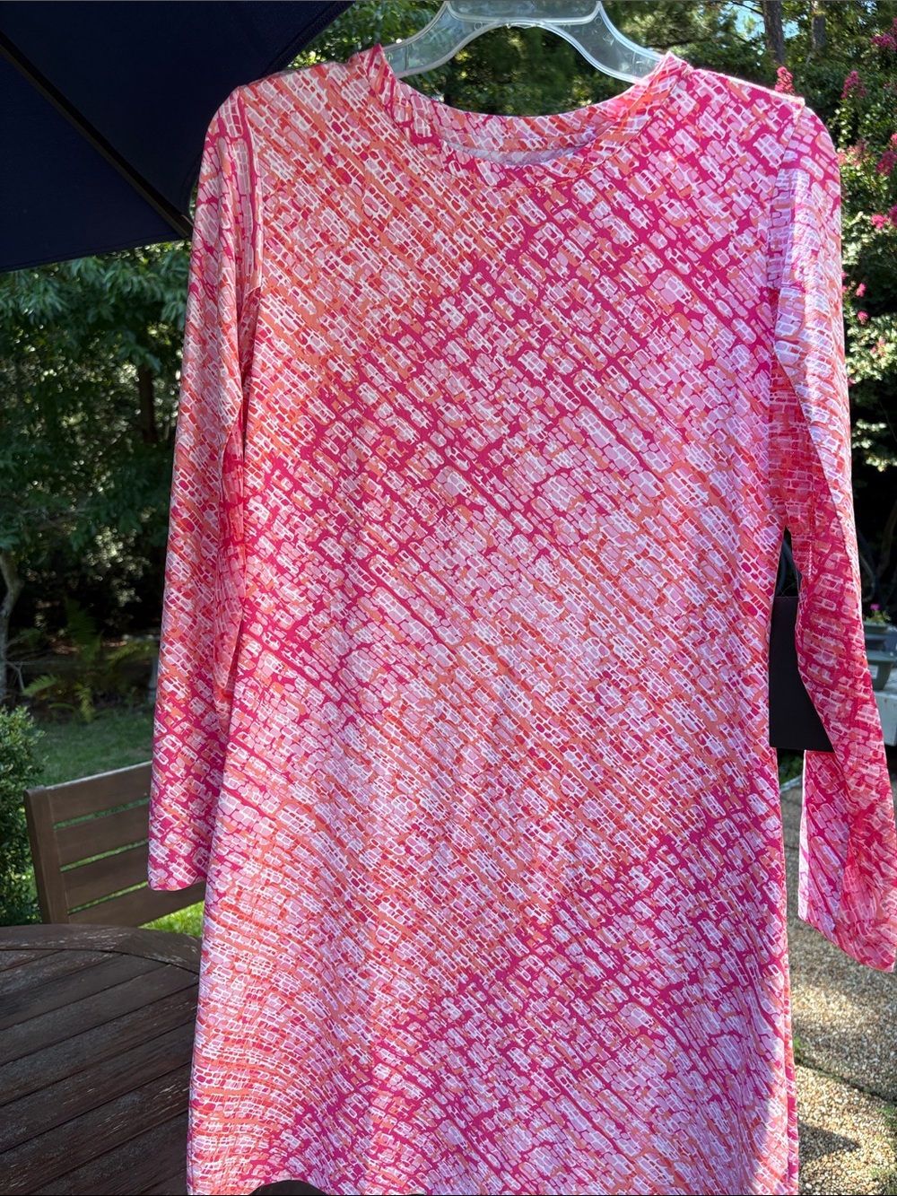 Women’s Ibkul Pink Patterned Long-Sleeve Dress